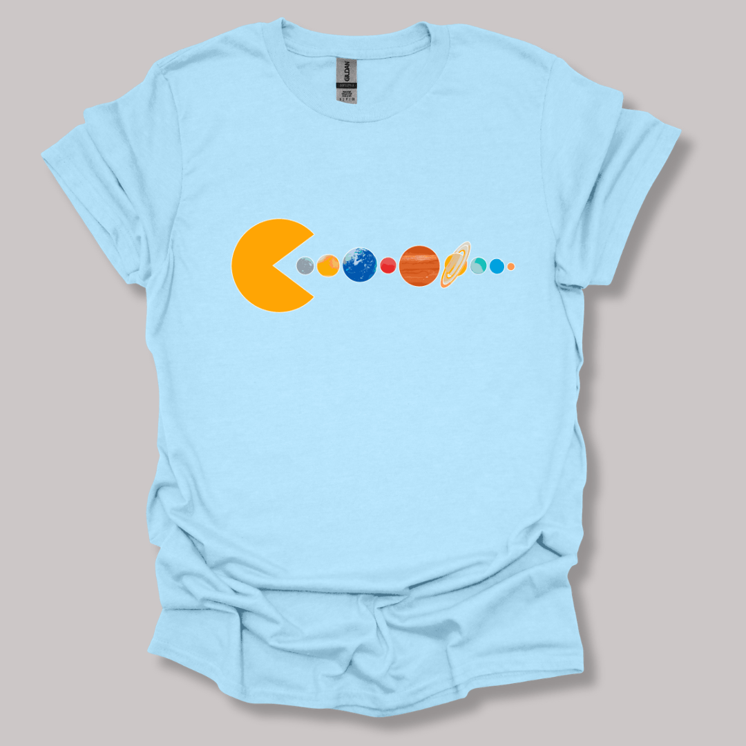 Solar System Pac Man T-shirt