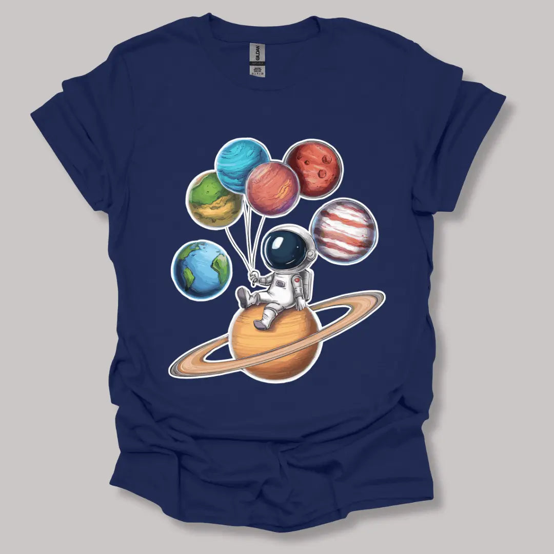 Astronaut and Planets T-shirt Navy / S