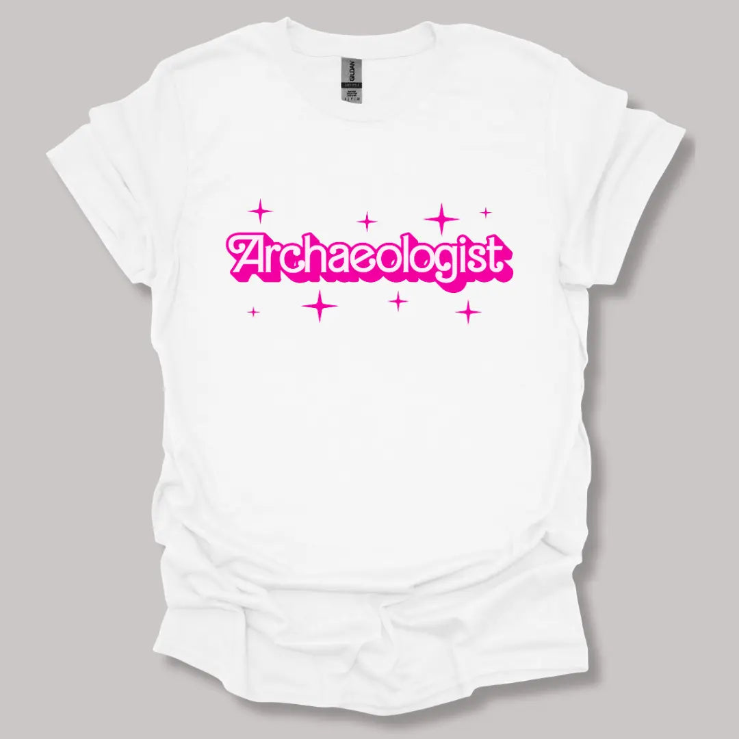 Barbie-Inspired Archaeologist T-shirt White / S