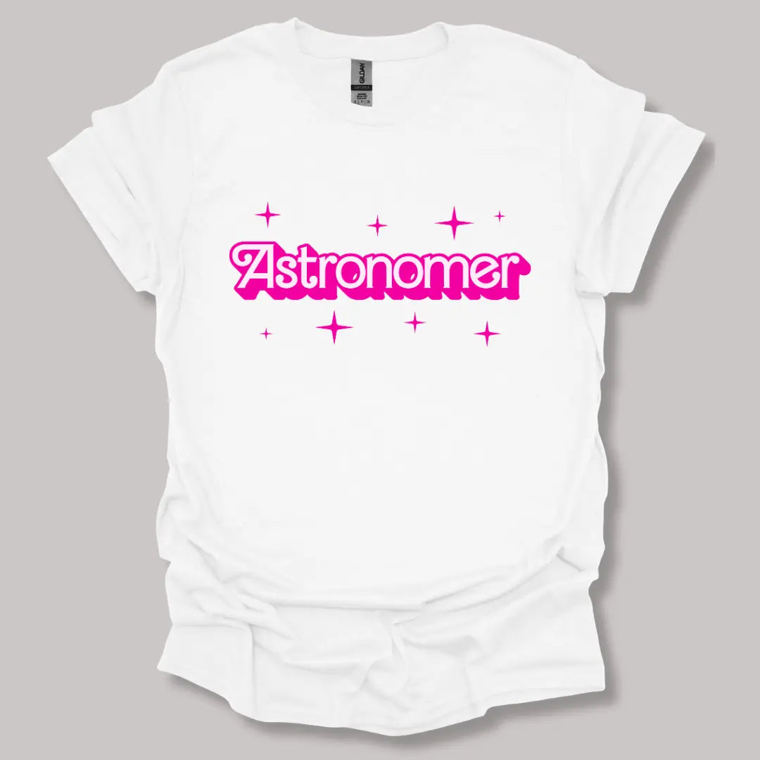 Barbie-Inspired Astronomer T-shirt White / S