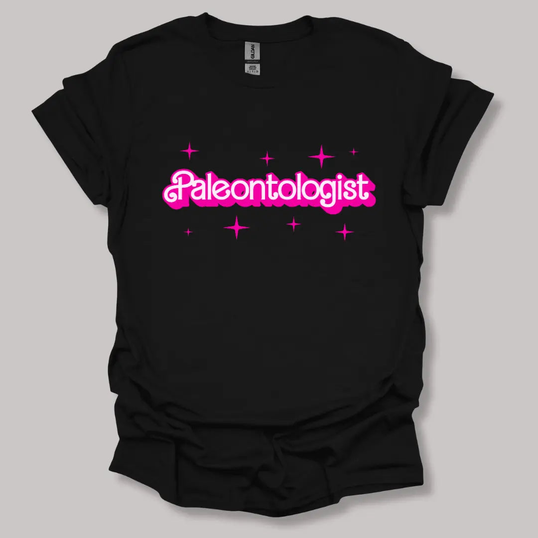 Barbie-Inspired Paleontologist T-shirt Black / S
