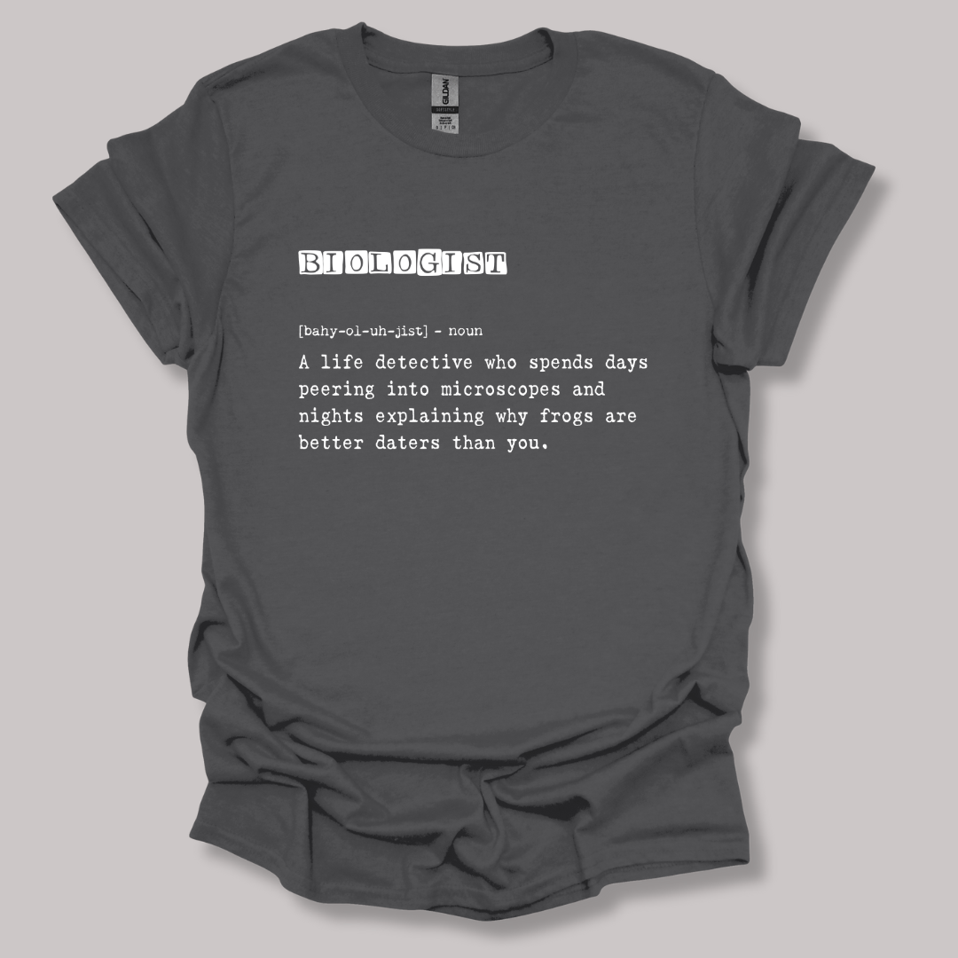 Biologist Definition T-shirt Charcoal / S