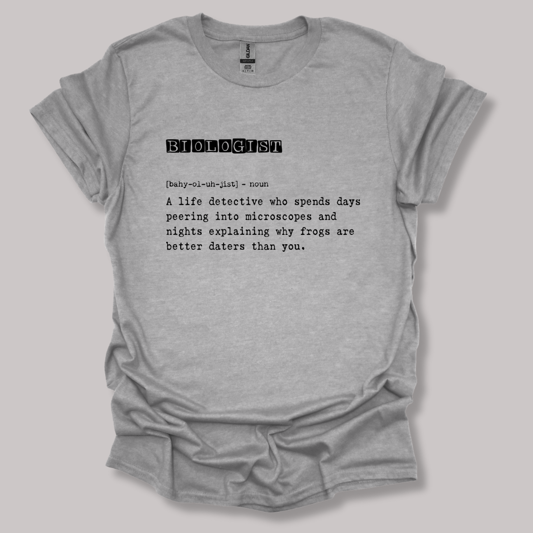 Biologist Definition T-shirt Sports Grey / S