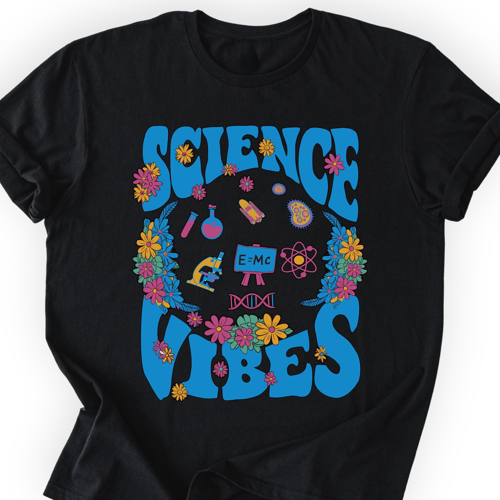 Retro Science Vibes T-shirt Black