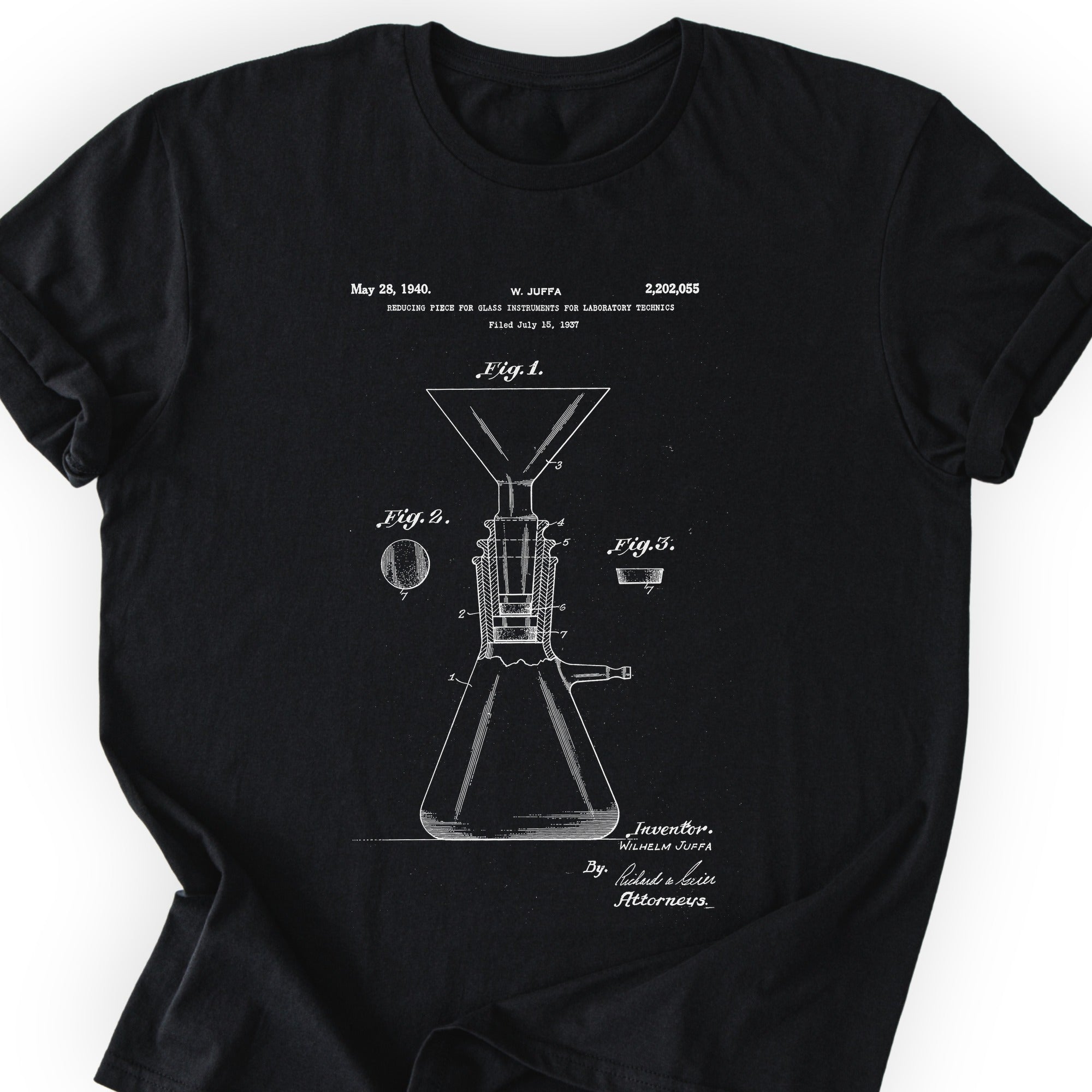Glass Instrument Patent T-shirt Black