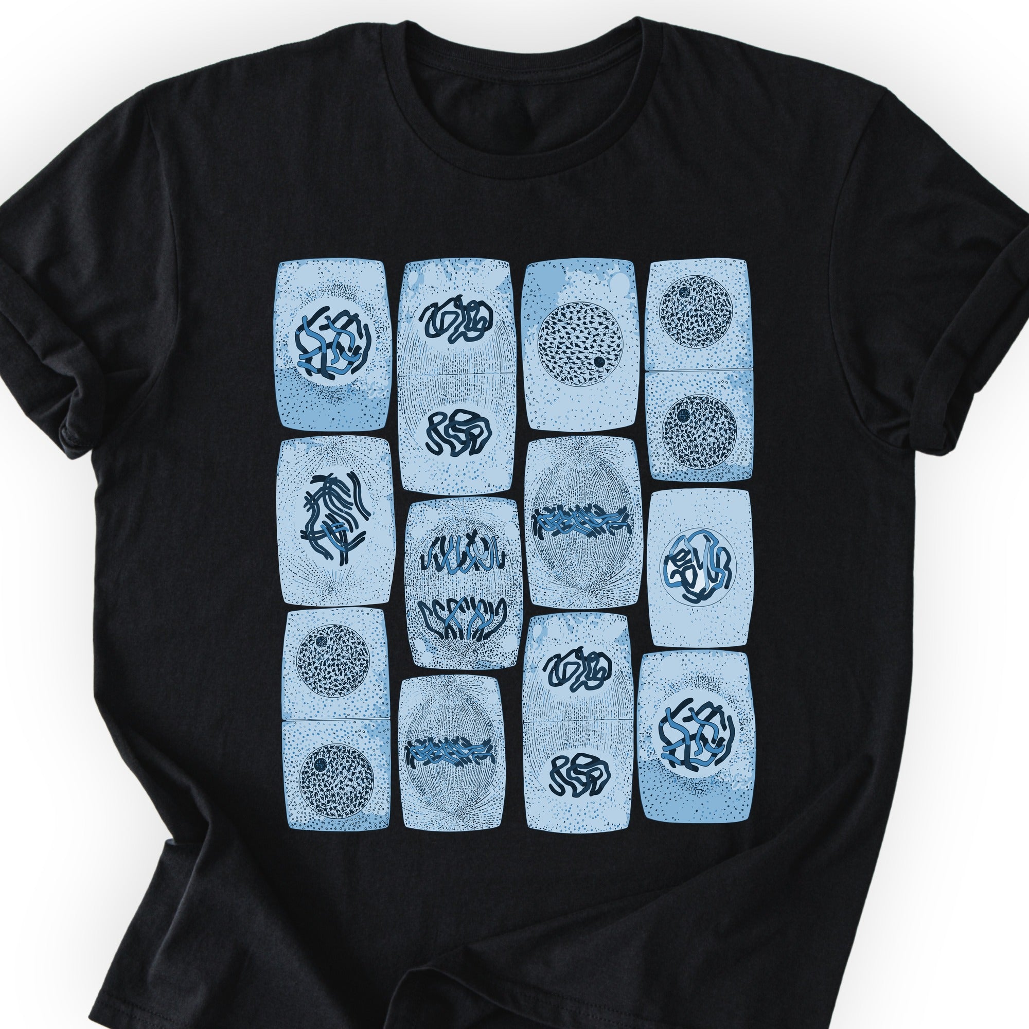 Mitosis pattern T-shirt Black