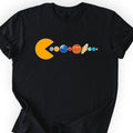 Solar System Pac Man T-shirt Black