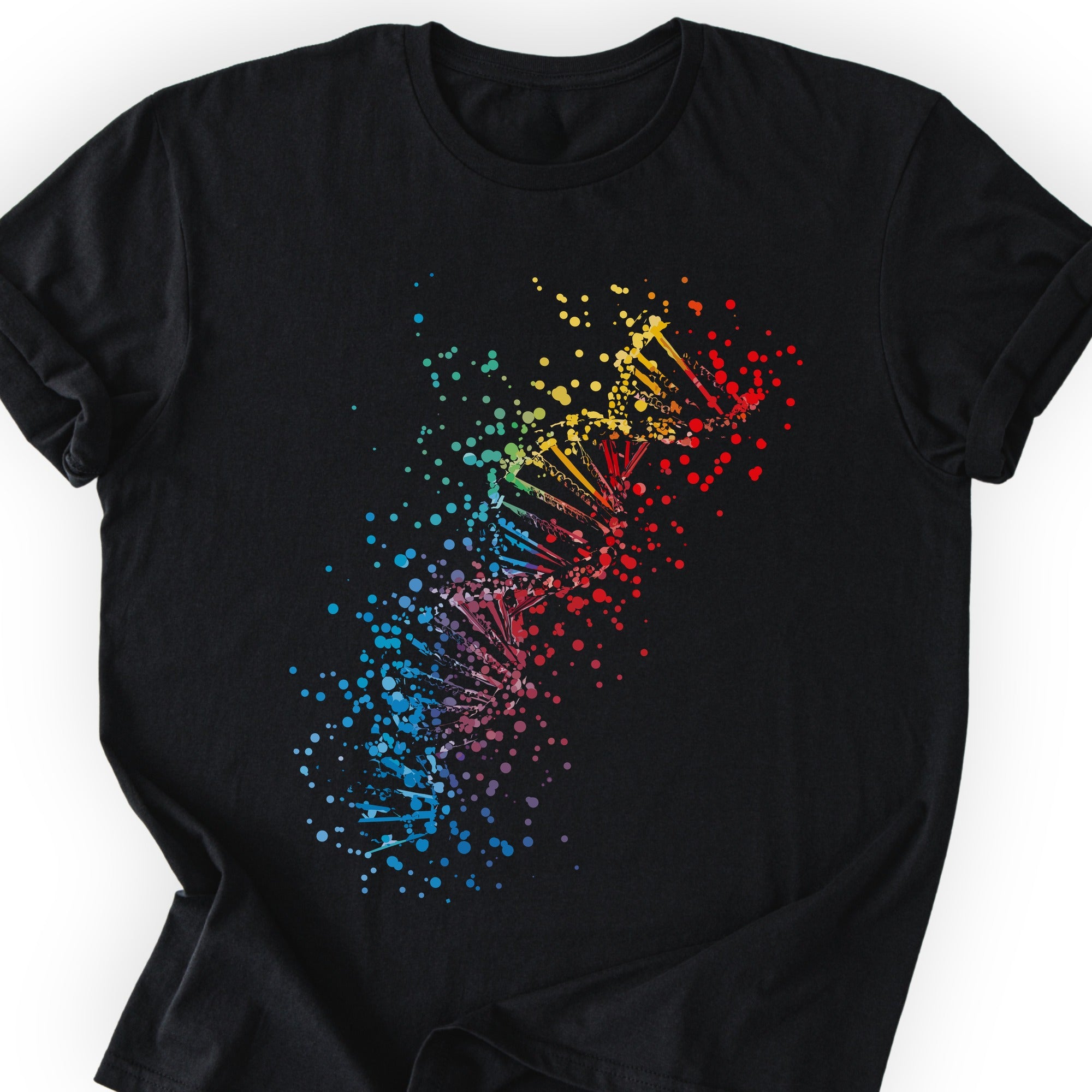 Rainbow DNA T-Shirt Black
