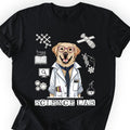 Lab Dog Scientist T-shirt Black