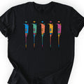 Lab Pipettes T-shirt Black