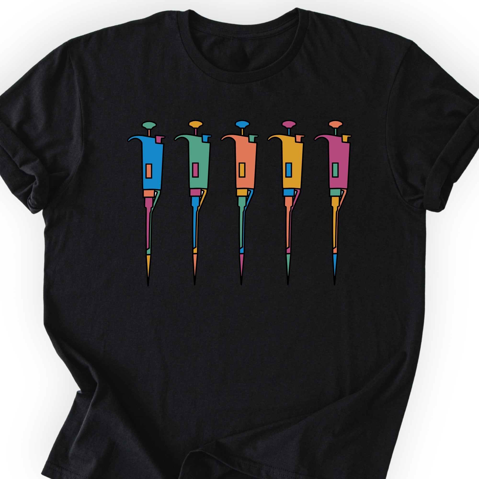 Lab Pipettes T-shirt Black