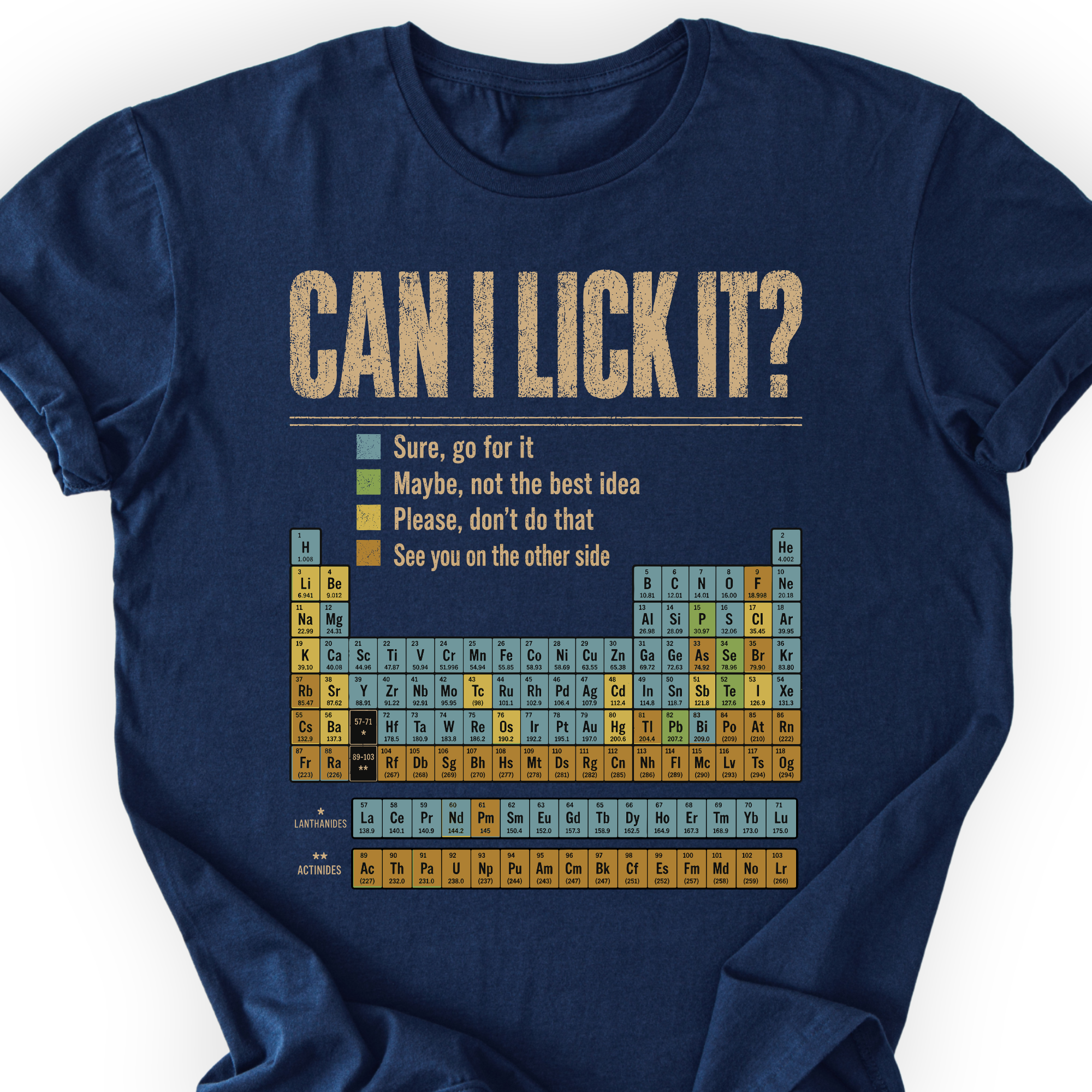 Can I Lick It Periodic Table T-Shirt — Scientist Apparel