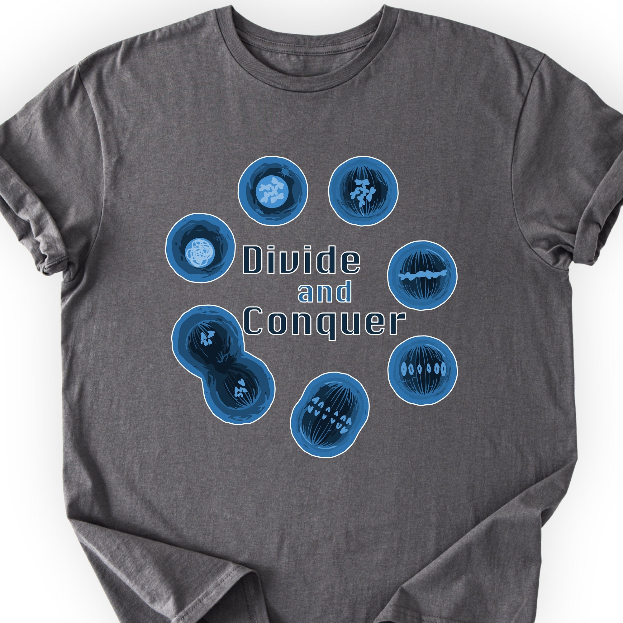 Mitosis Divide and Conquer T-shirt Charcoal