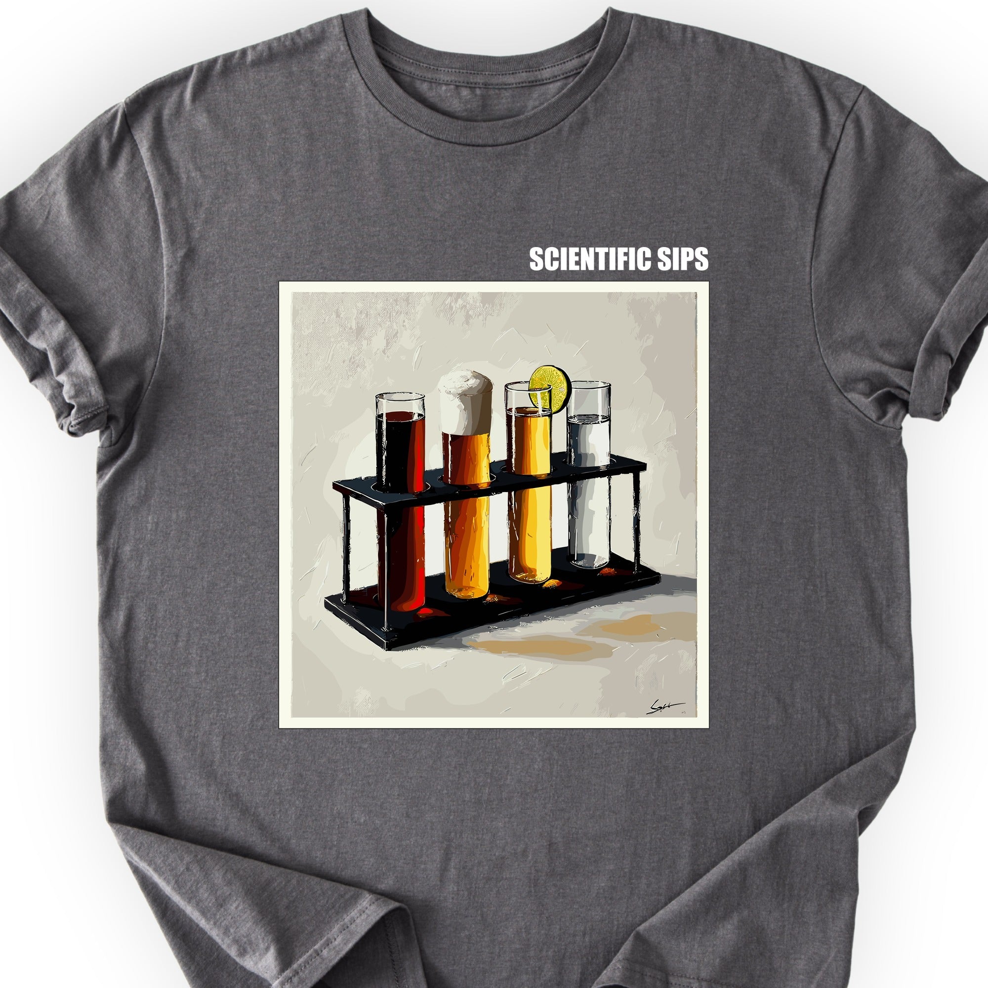 Scientific Sips T-shirt Charcoal