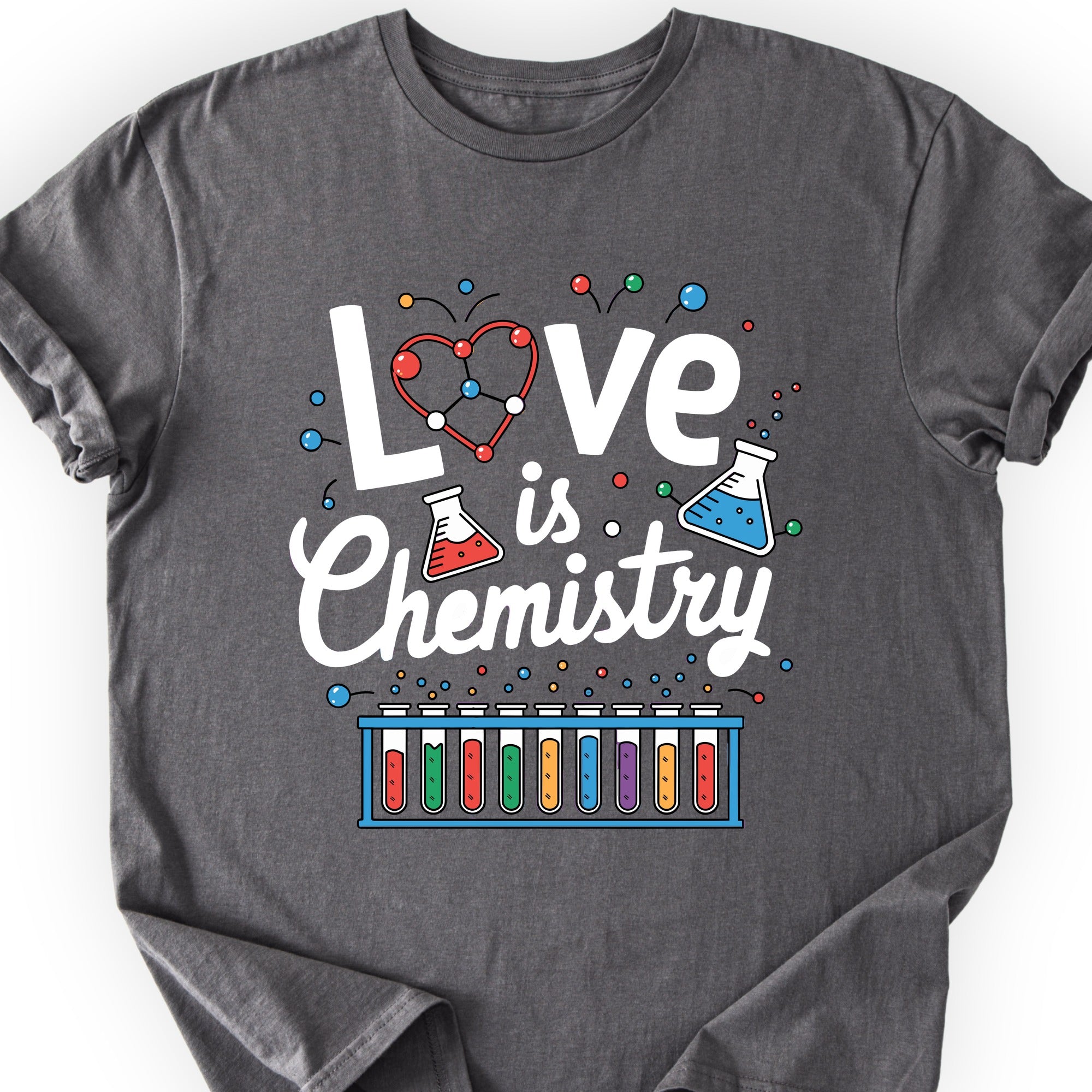 Love Is Chemistry T-shirt Charcoal