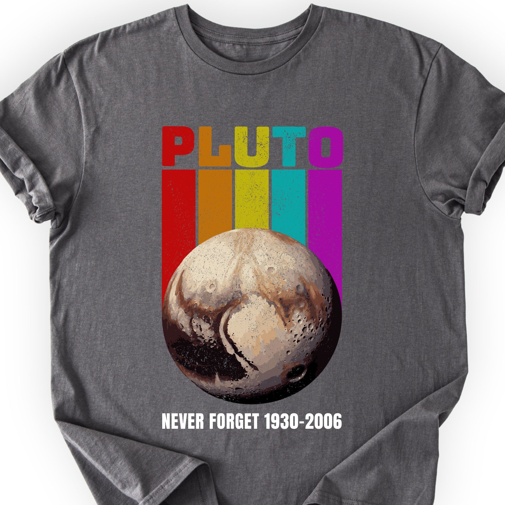Pluto Never Forget T-shirt Charcoal