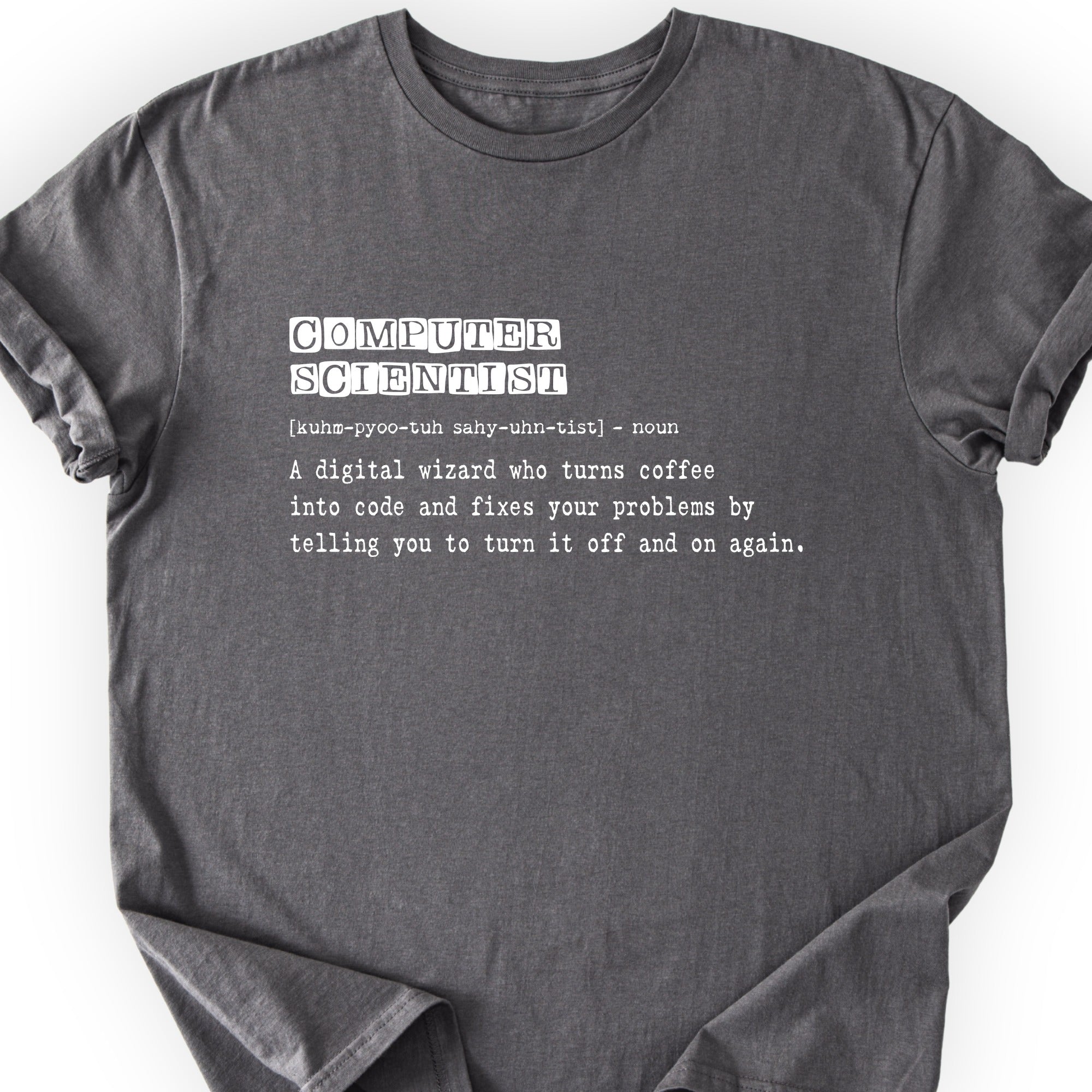 Computer Scientist Definition T-shirt Charcoal
