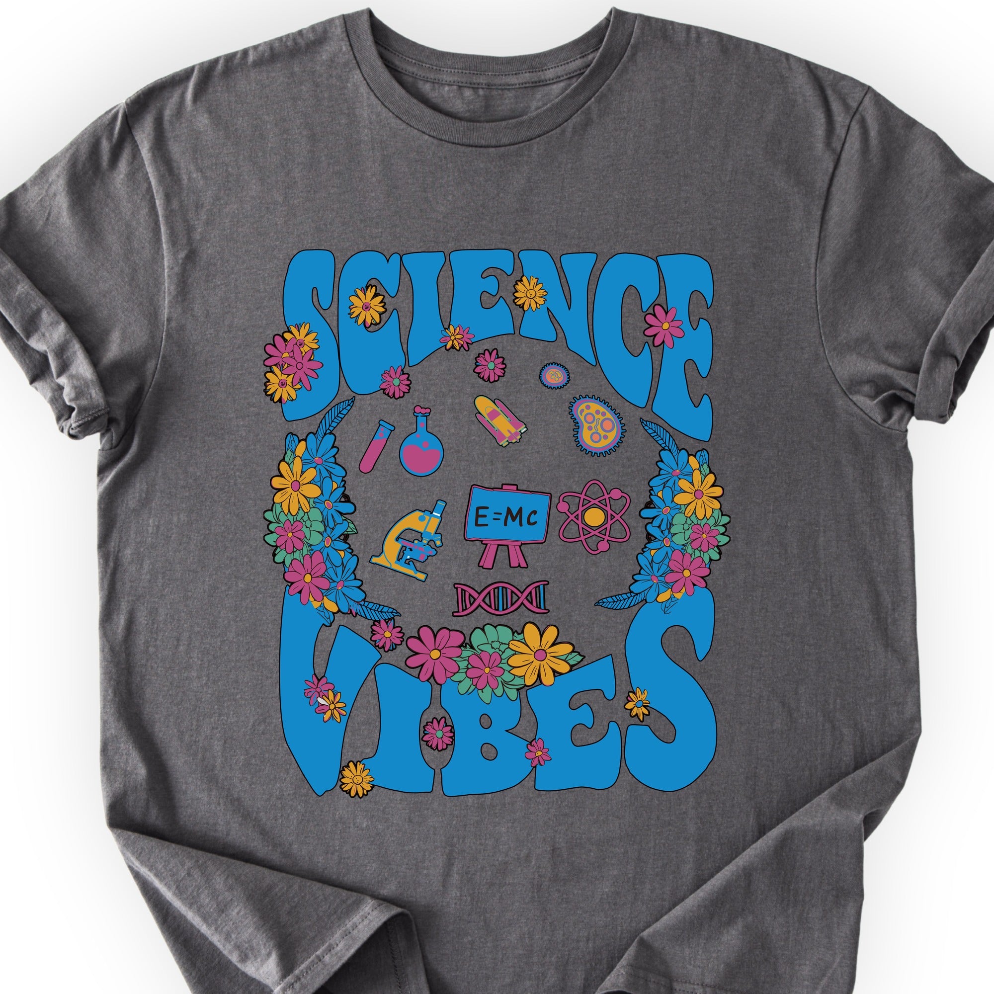 Retro Science Vibes T-shirt Charcoal