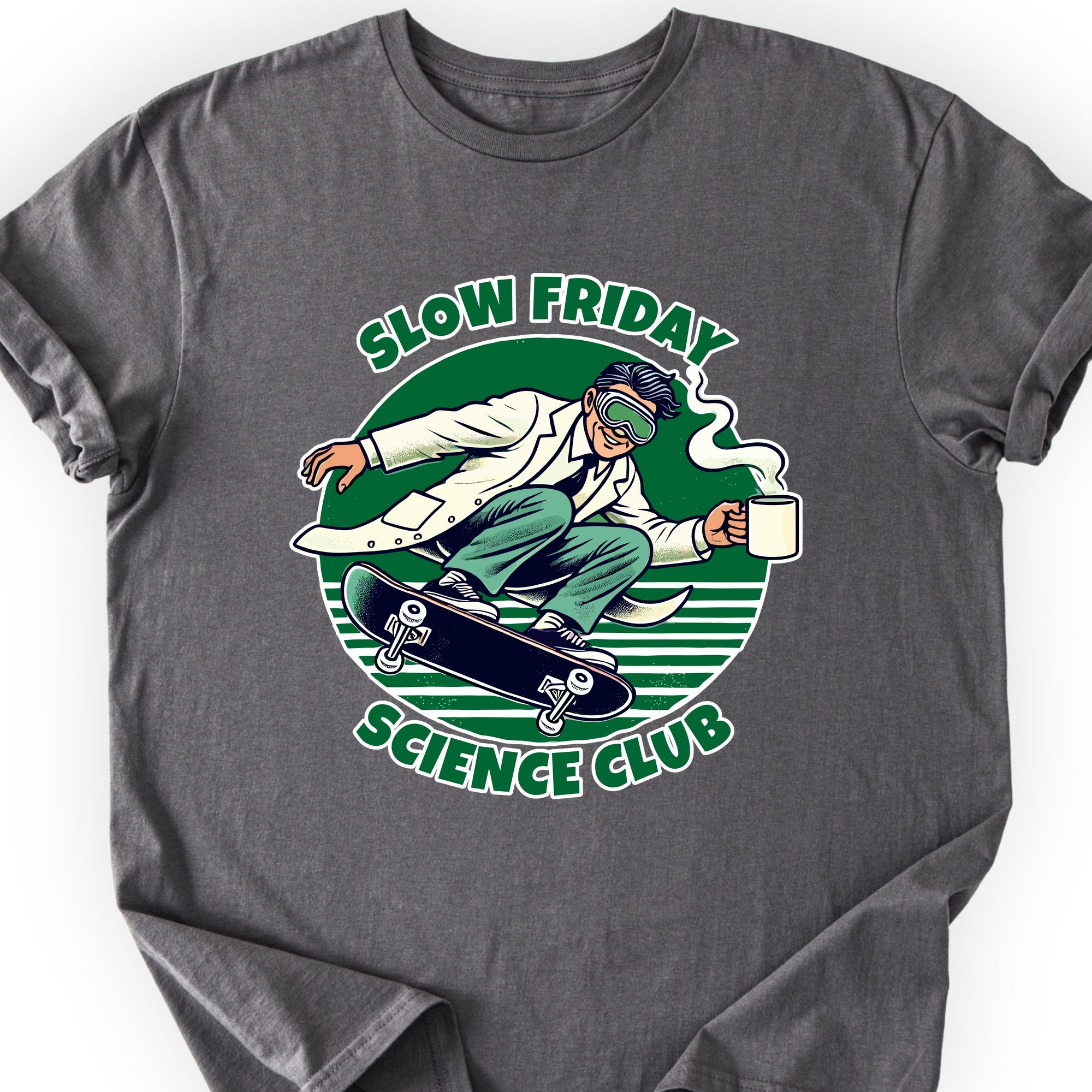 Slow Friday Science Club T-shirt Charcoal
