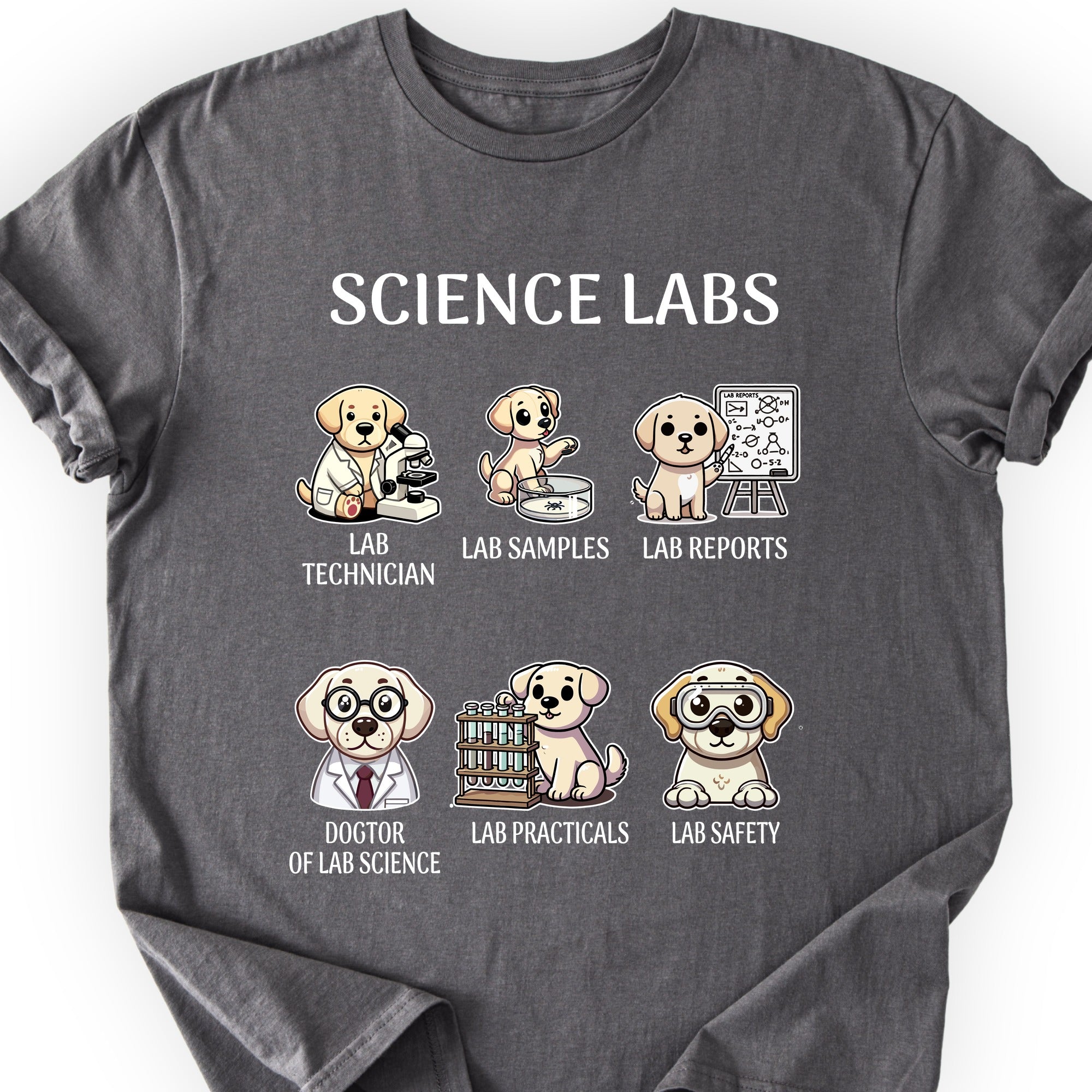Lab Research Dogs T-Shirt Charcoal