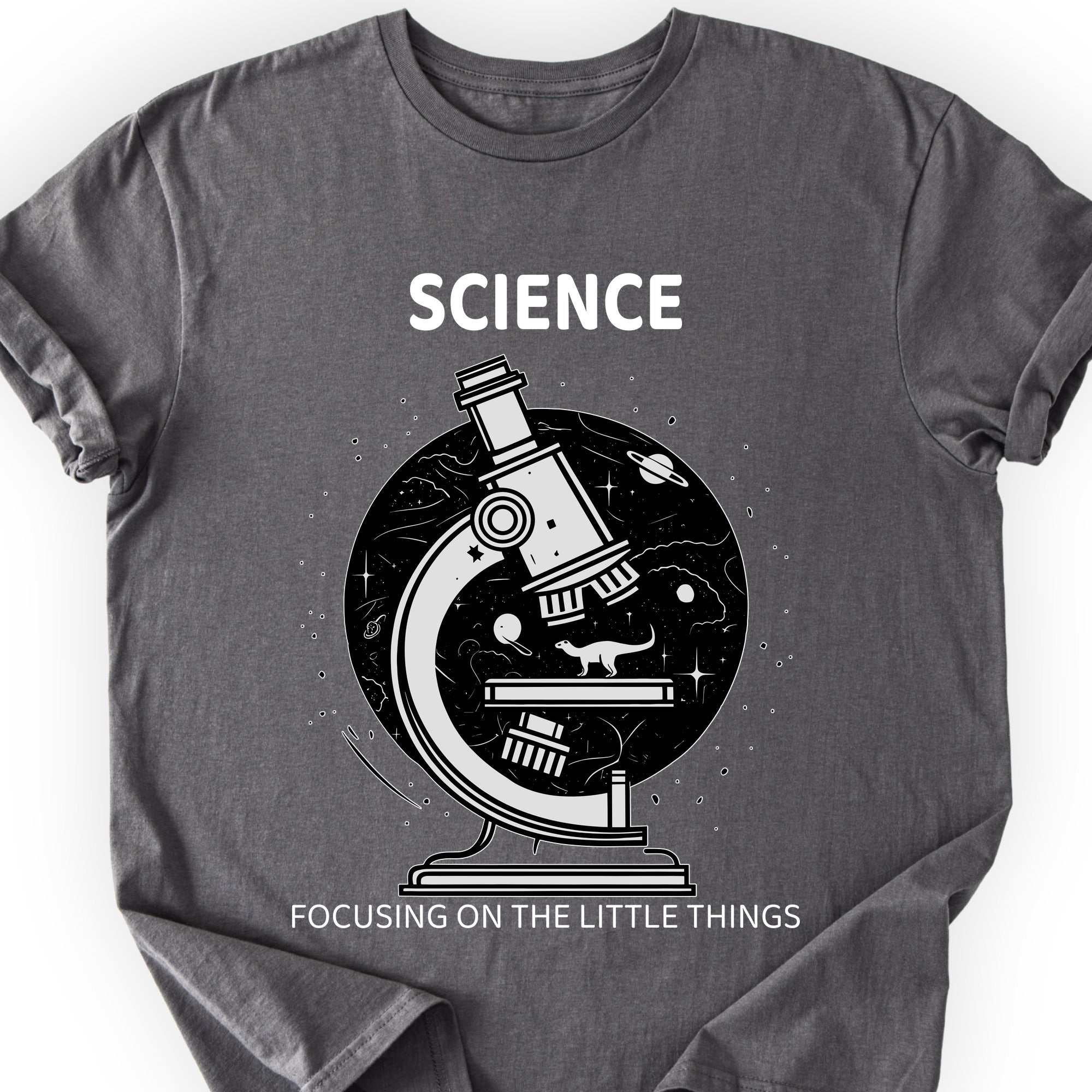 Science Focusing On The Little Things T-shirt Charcoal