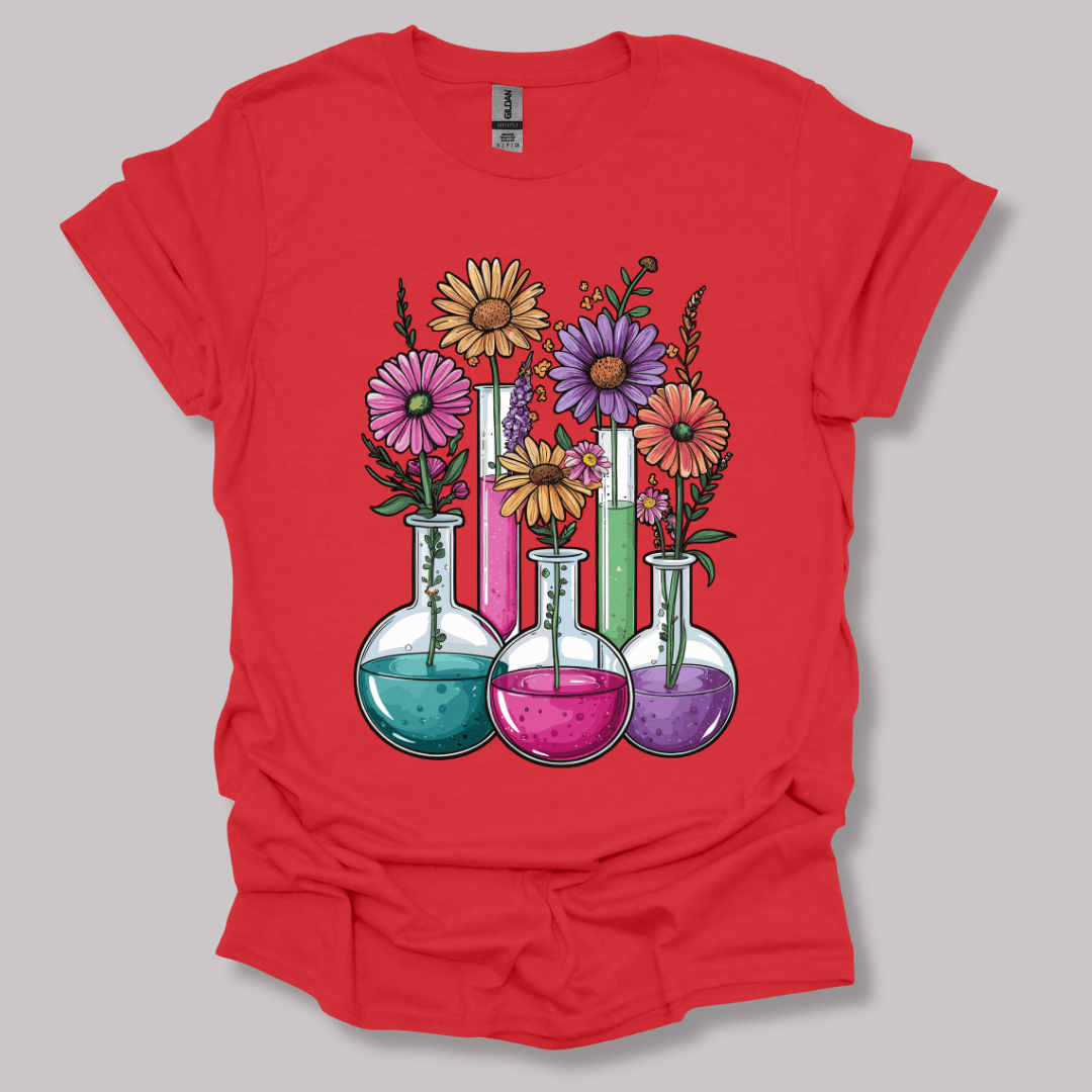 Chemistry Flask Garden T-shirt Red / S