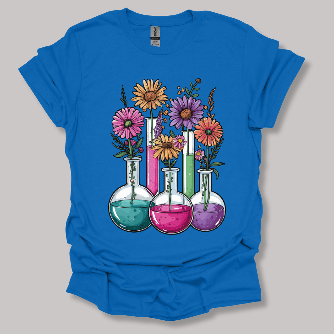 Chemistry Flask Garden T-shirt Royal / S