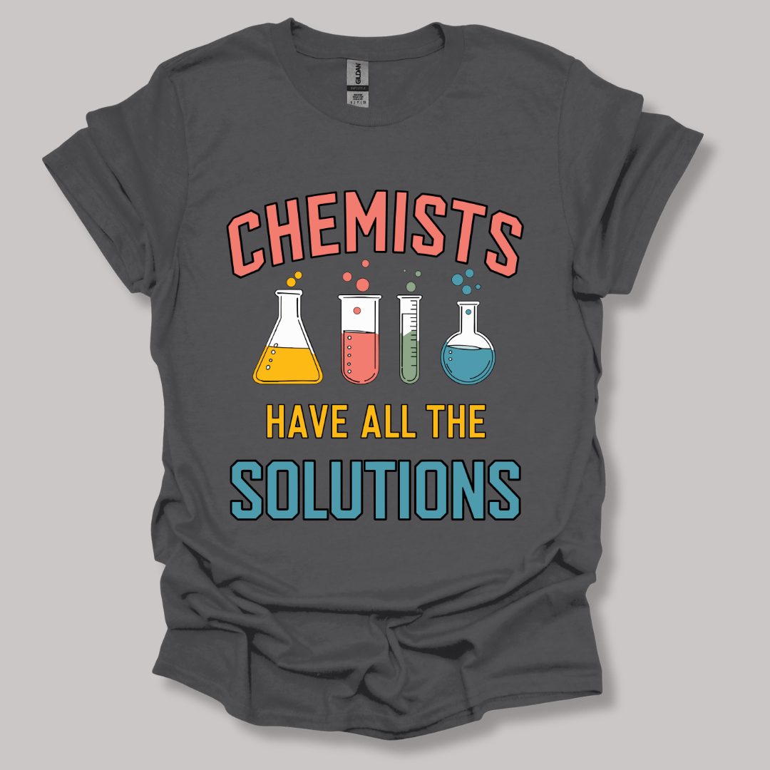 Chemists Have All The Solutions T-shirt Charcoal / S