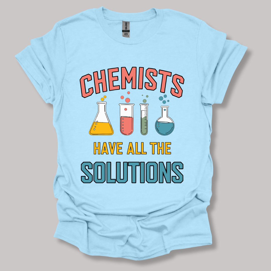 Chemists Have All The Solutions T-shirt Light Blue / S
