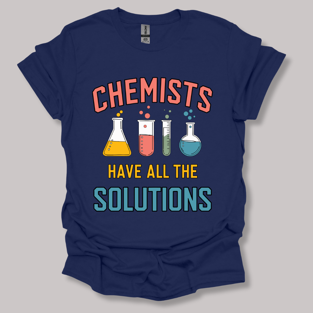 Chemists Have All The Solutions T-shirt Navy / S