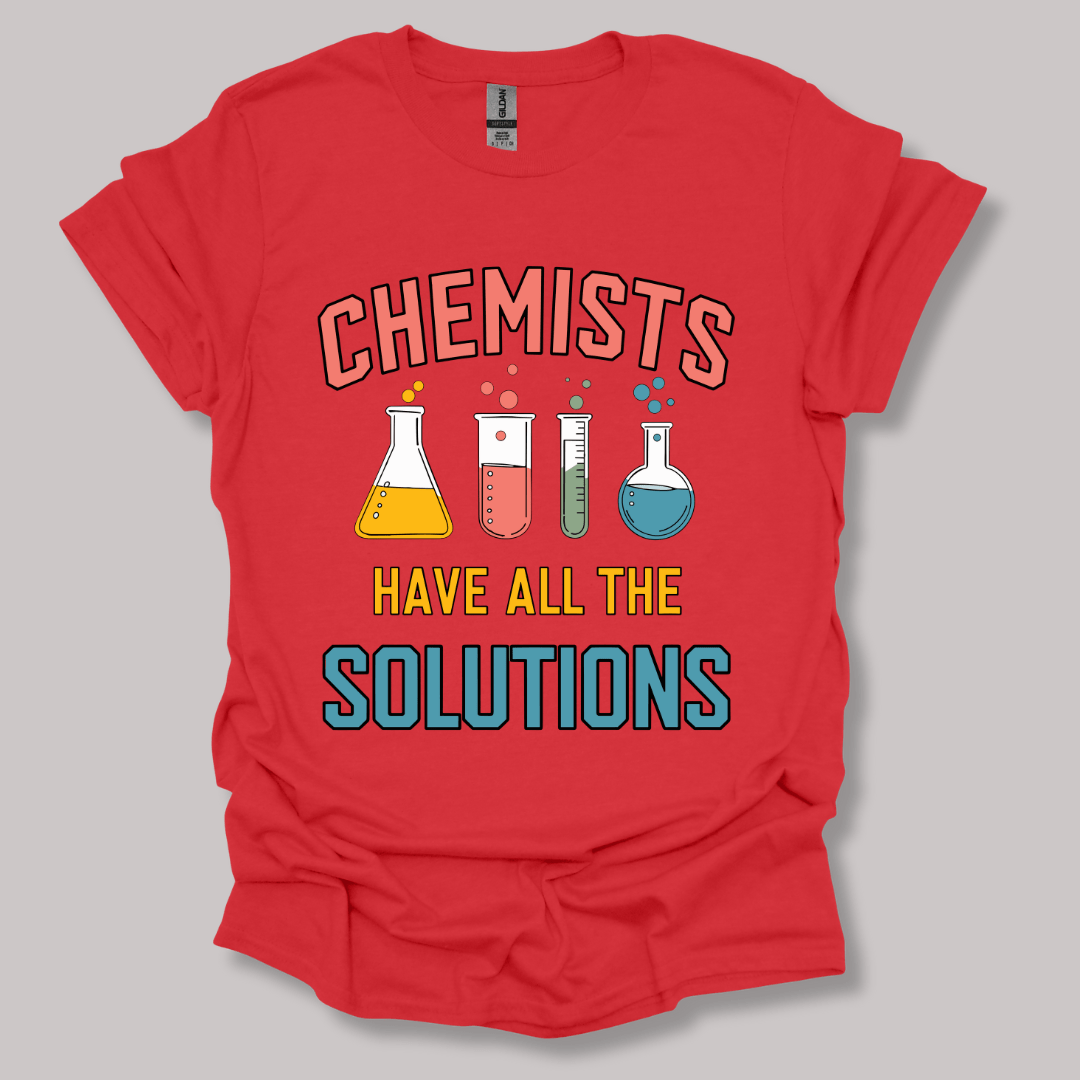 Chemists Have All The Solutions T-shirt Red / S