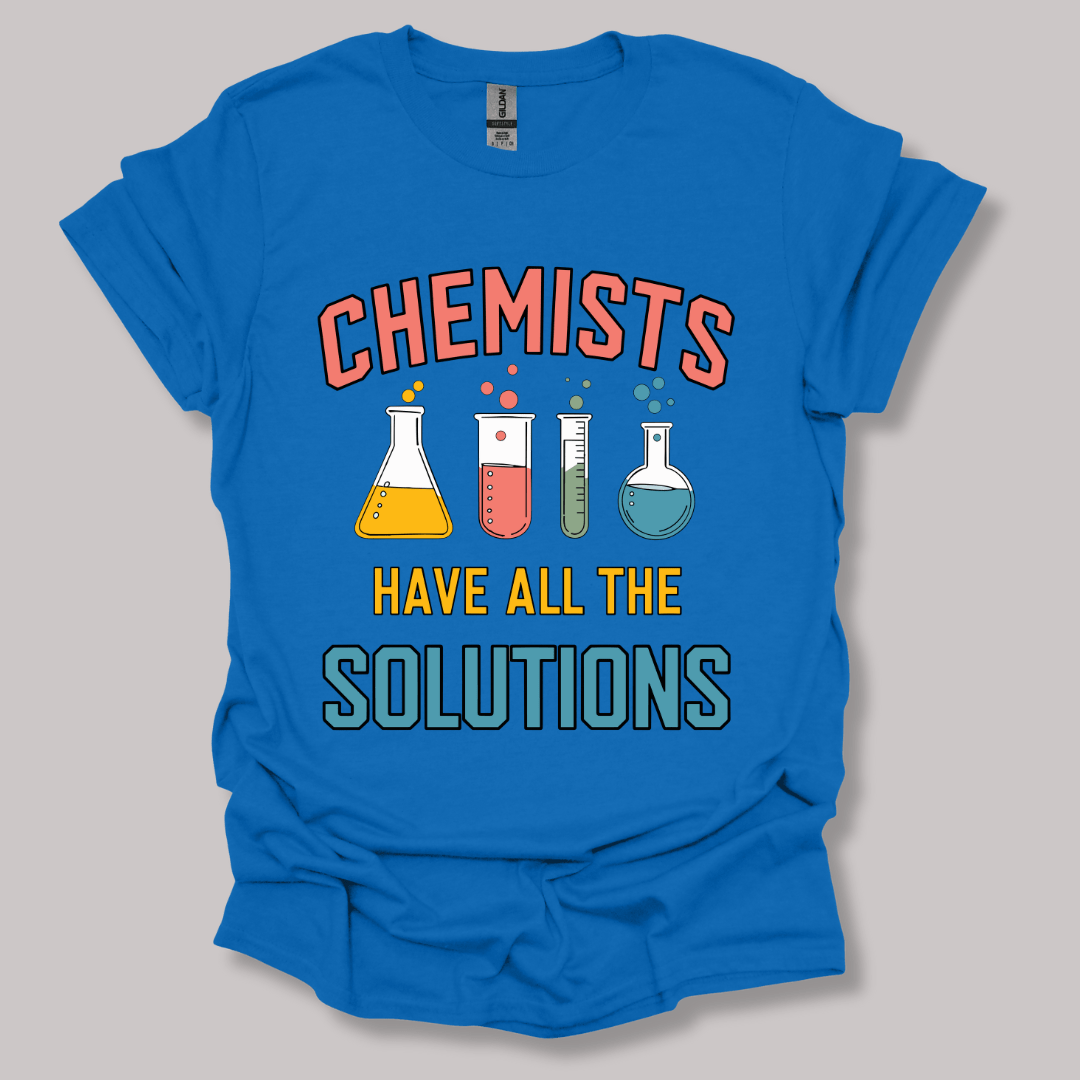Chemists Have All The Solutions T-shirt Royal / S