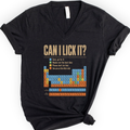 Can I Lick It Periodic Table v-neck t-shirt — Black