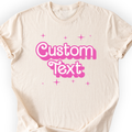 Custom Profession Pink Doll T-shirt Natural — type your own profession