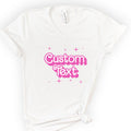 Custom Profession Pink Doll V-Neck T-shirt White — type your own profession