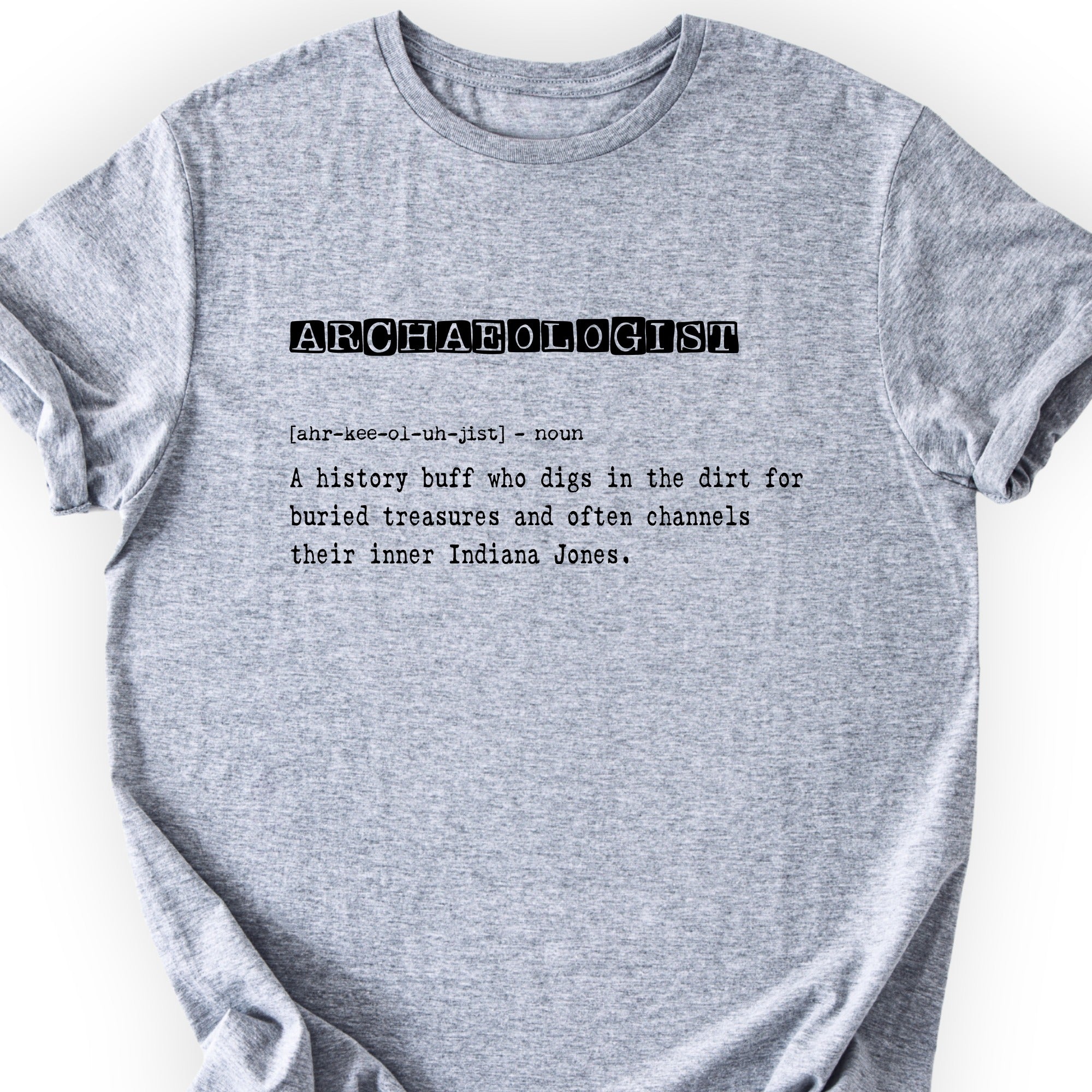 Archaeologist Definition T-shirt Sports Grey