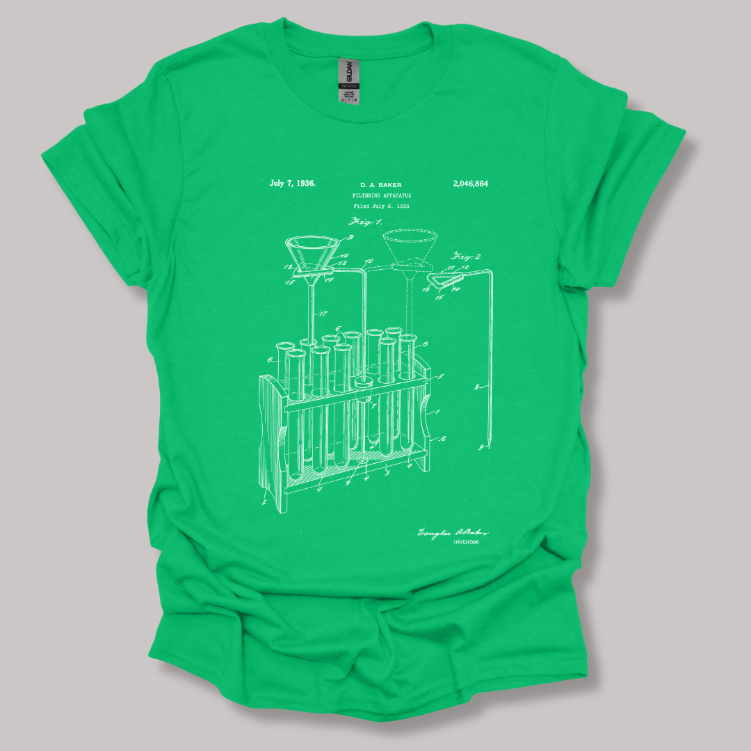 Filtering Apparatus Patent T-shirt Irish Green / S