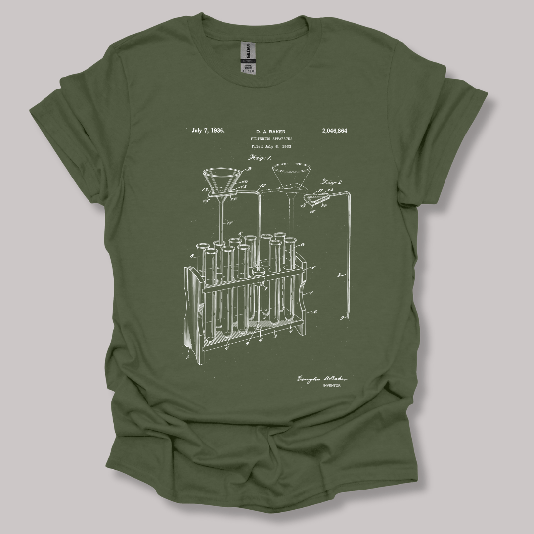 Filtering Apparatus Patent T-shirt Military Green / S
