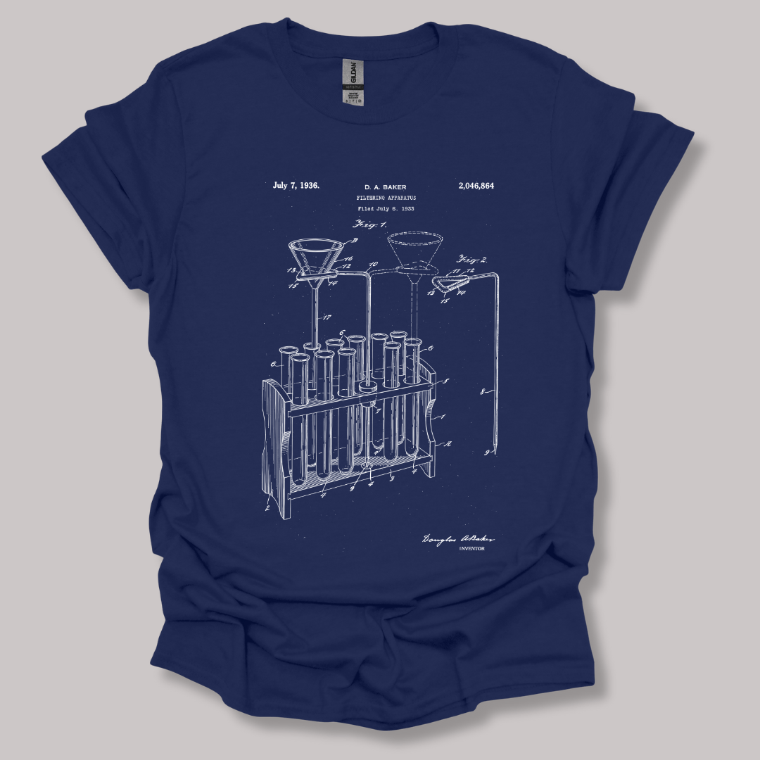 Filtering Apparatus Patent T-shirt Navy / S