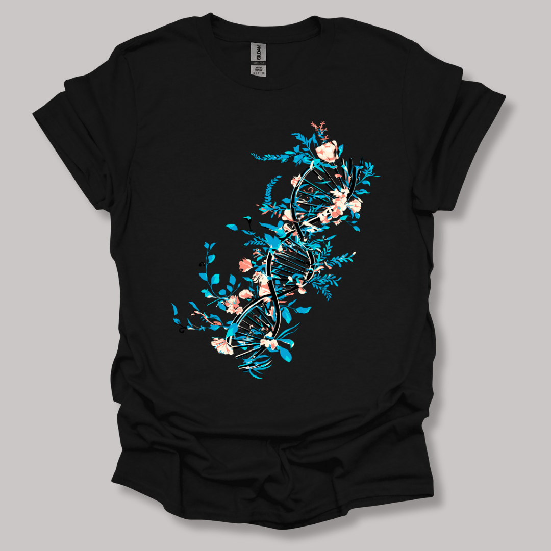 Floral DNA T-shirt Black / S