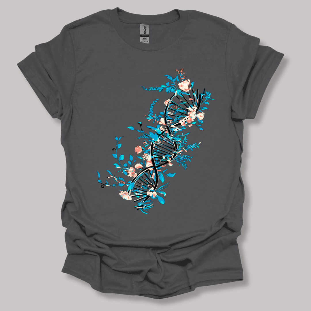 Floral DNA T-shirt Charcoal / S