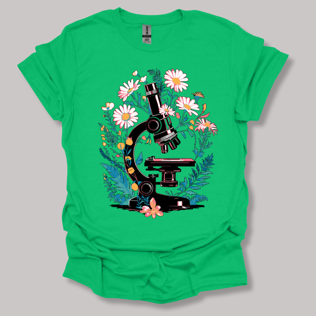 Floral Microscope T-shirt Irish Green / S