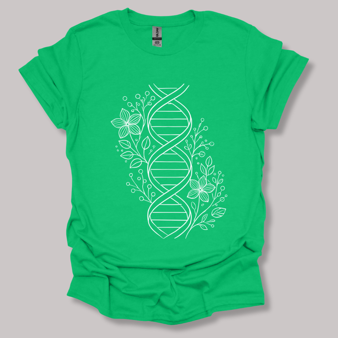 Floral One Line DNA T-shirt Irish Green / S