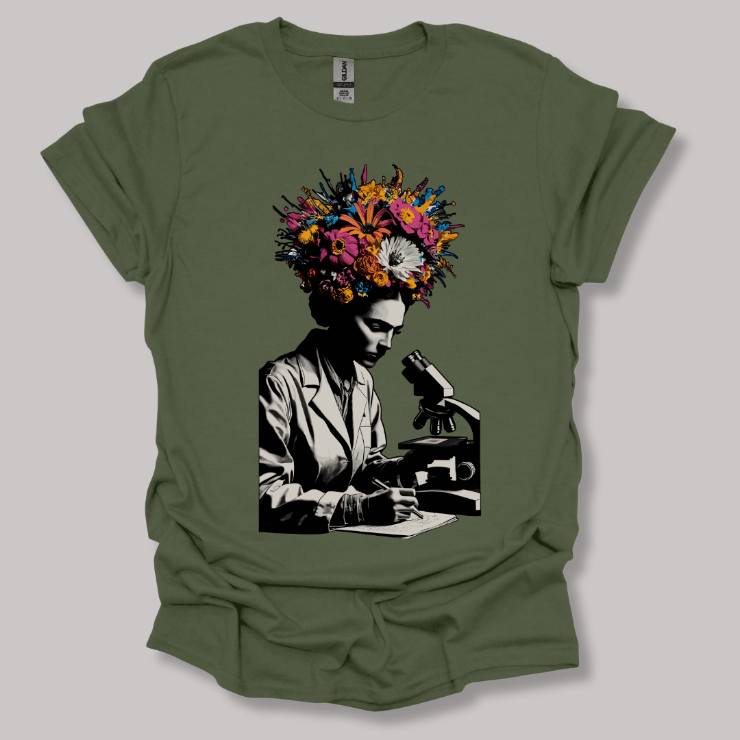 Flowering Minds T-shirt Military Green / S
