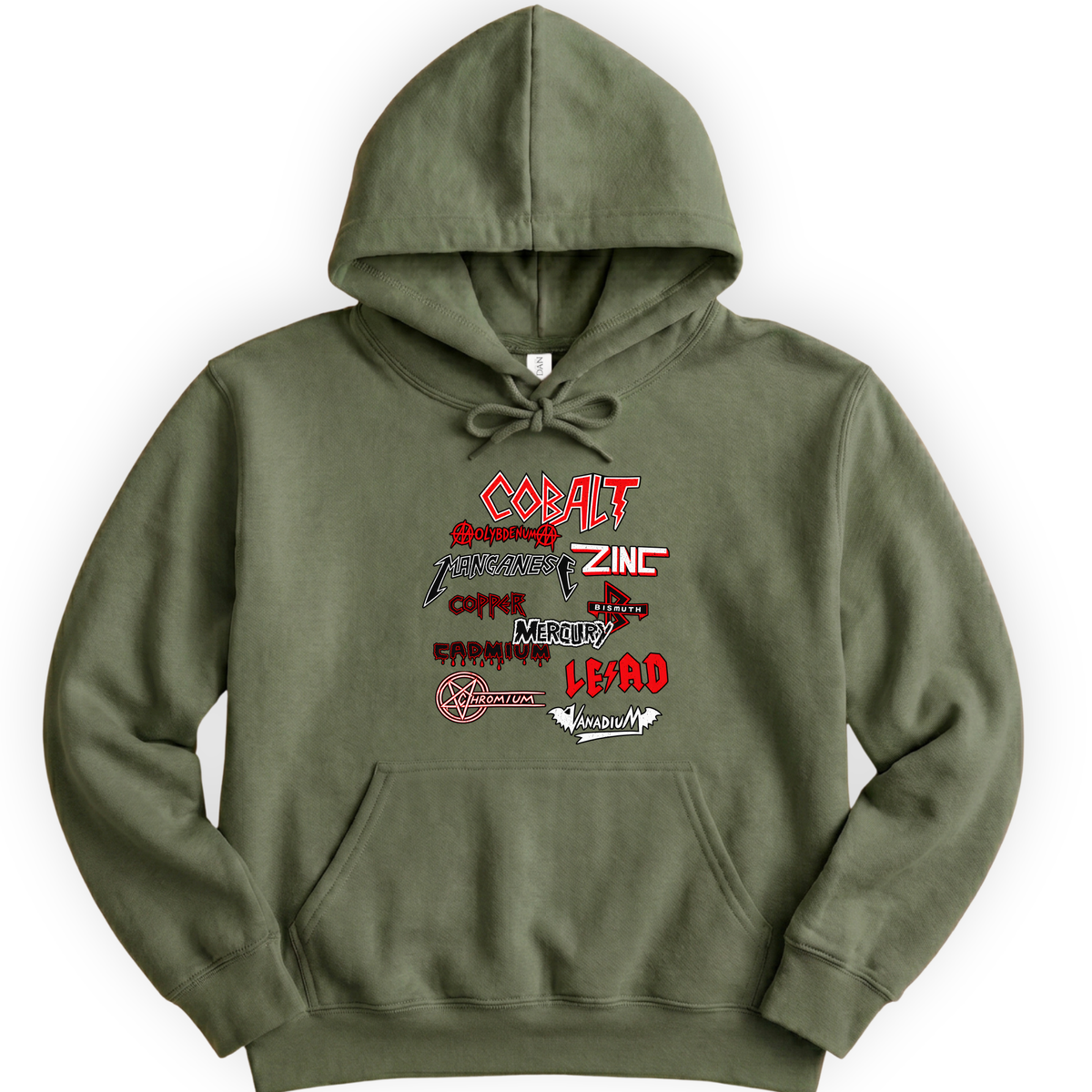 Heavy Metals hoodie — Military Green