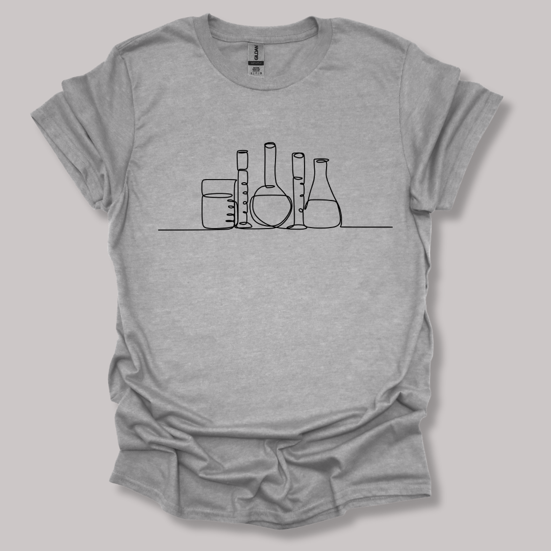 Glassware One Line Art T-shirt Sports Grey / S