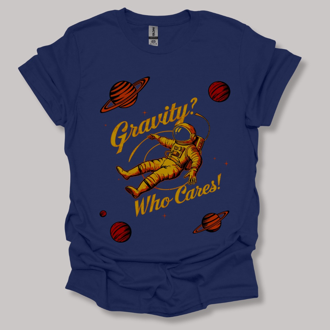 Gravity? Who Cares! T-shirt Navy / S