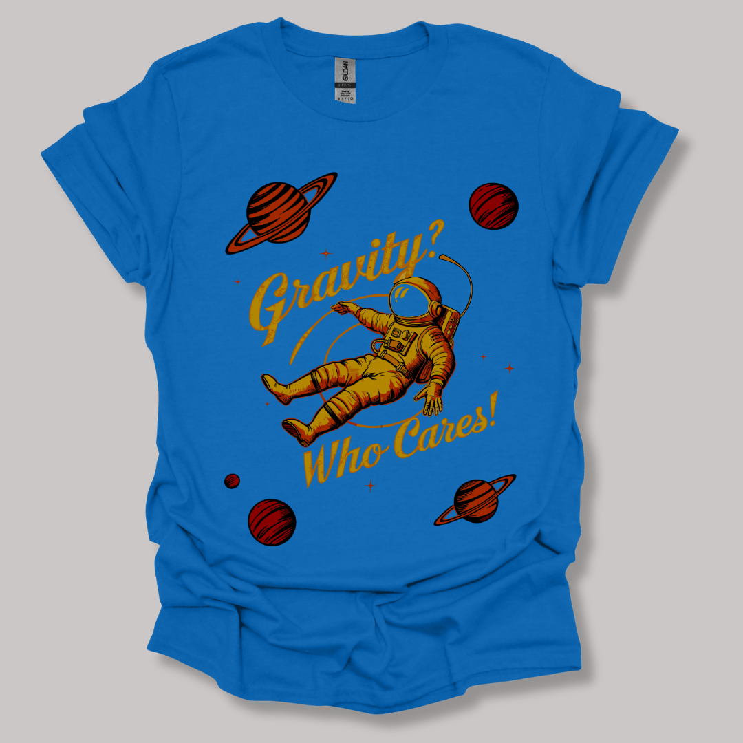 Gravity? Who Cares! T-shirt Royal / S