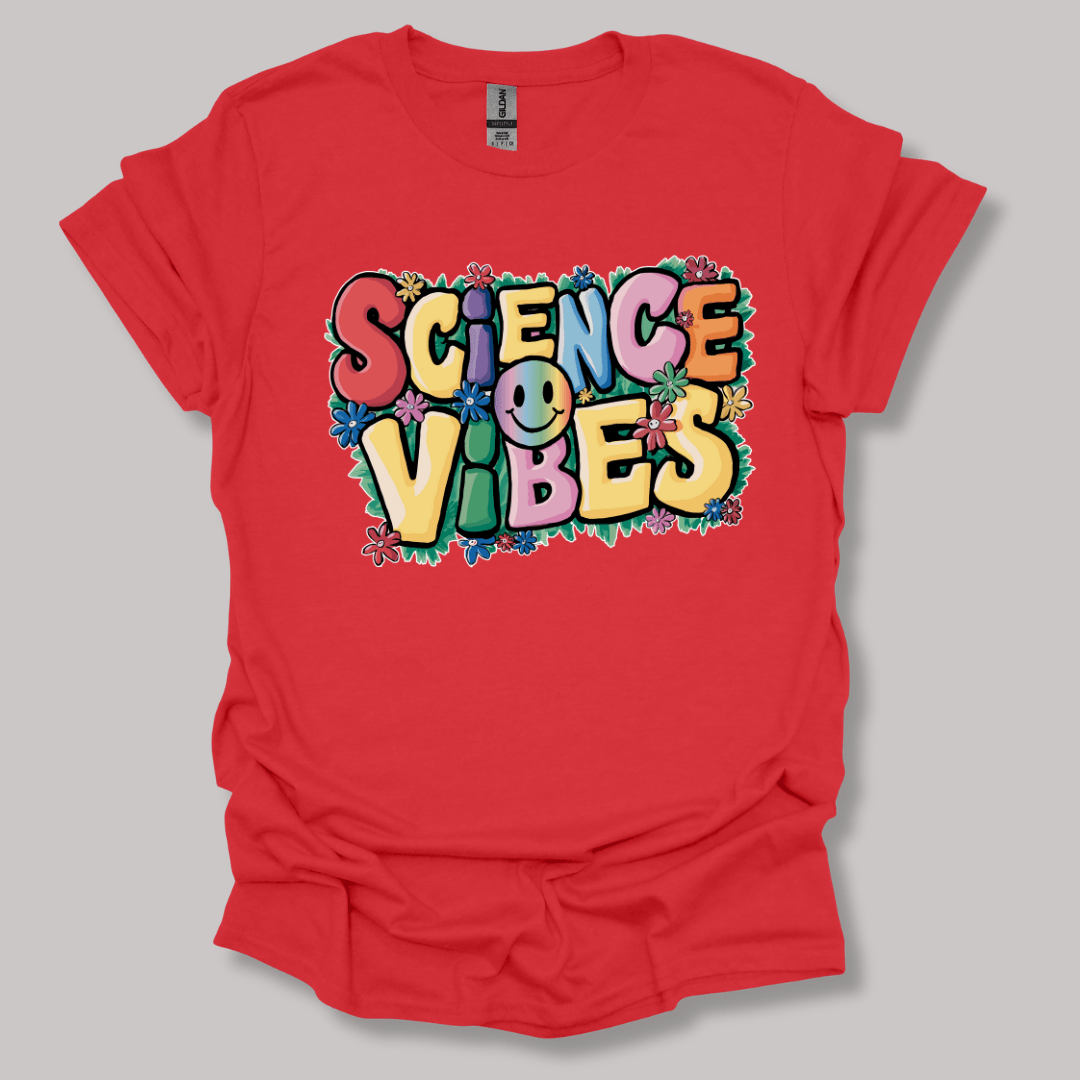 Happy Science Vibes T-shirt Red / S