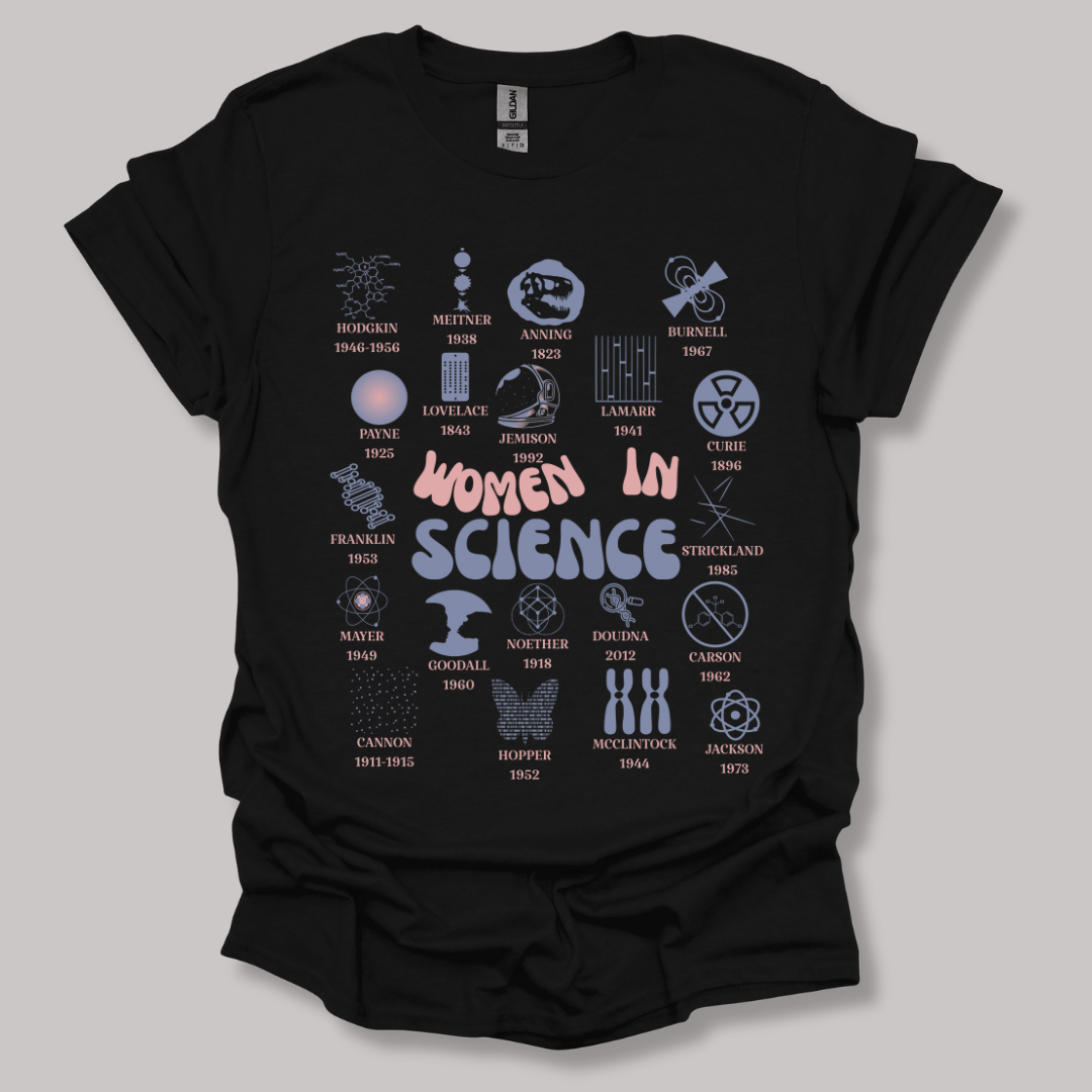 Historic Women Scientists T-Shirt Black / S